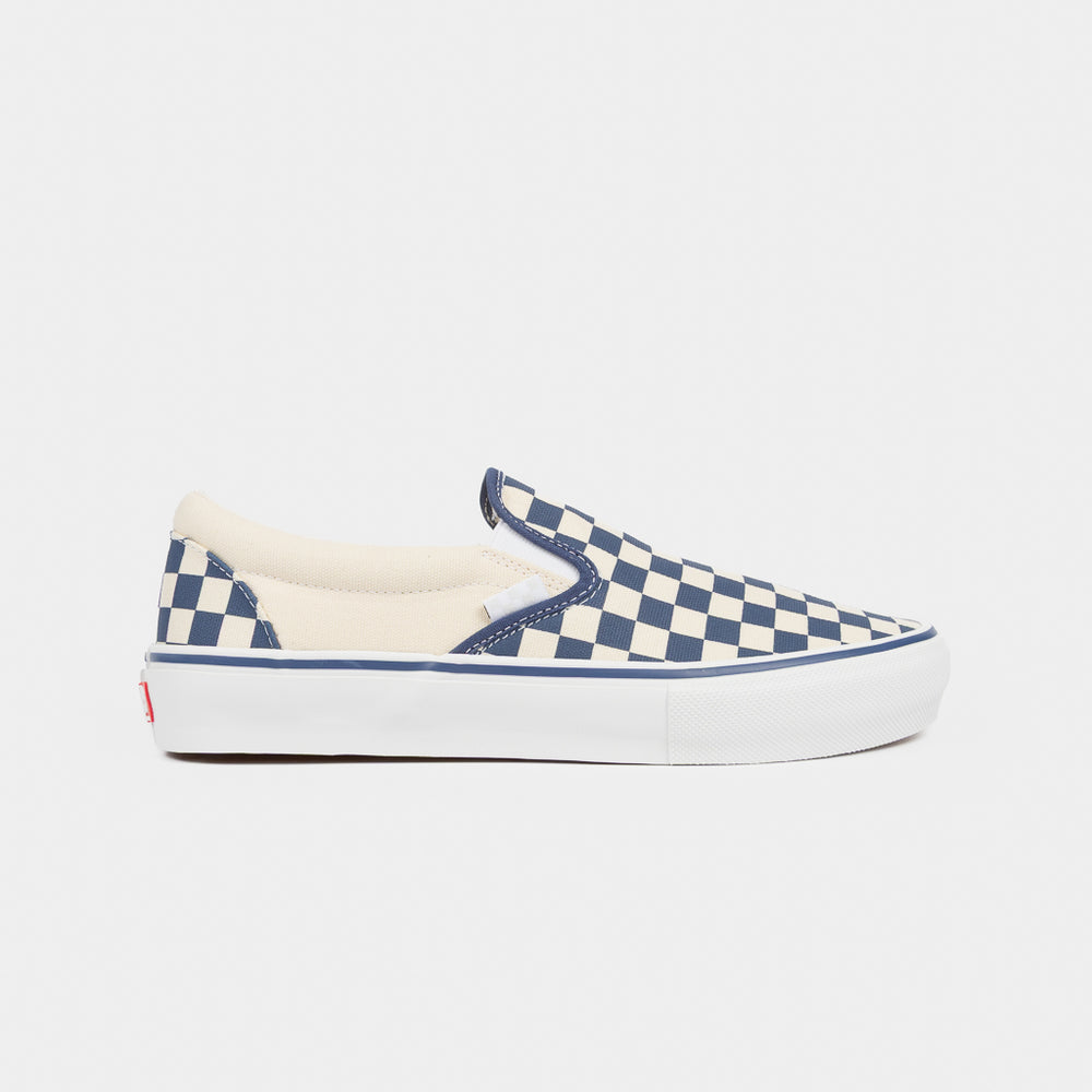 Blue Checkerboard Vans Skate Slip-On Shoes