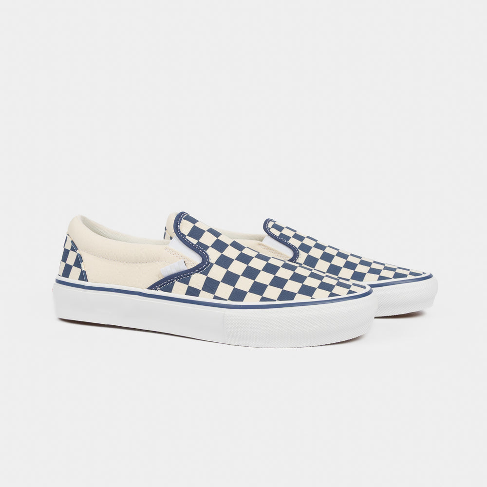 Blue Checkerboard Vans Skate Slip-On Shoes