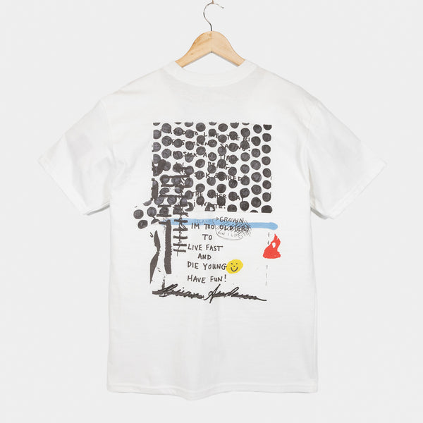 Welcome Skate Store - Vague x Brian Anderson Live Fast T-Shirt - White