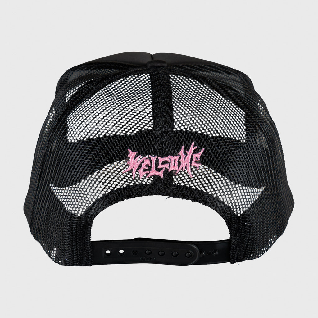 Welcome Skateboards - Britney Spears Innocent Puff Print Trucker Cap - Black