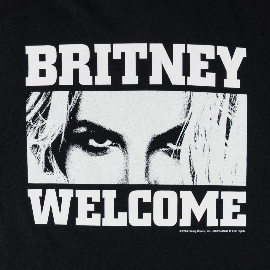 Welcome Skateboards Britney Spears Till The World Ends Black T-Shirt Front Print