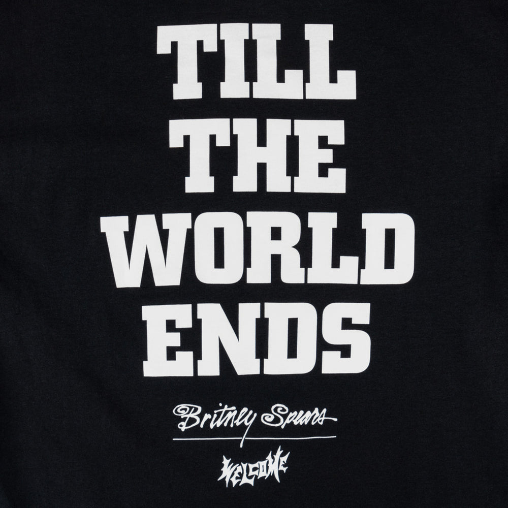 Welcome Skateboards Britney Spears Till The World Ends Black T-Shirt Back Print