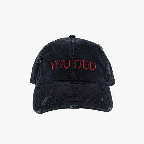 Welcome Skateboards - Dark Souls x You Died Distressed Twill Cap - Black