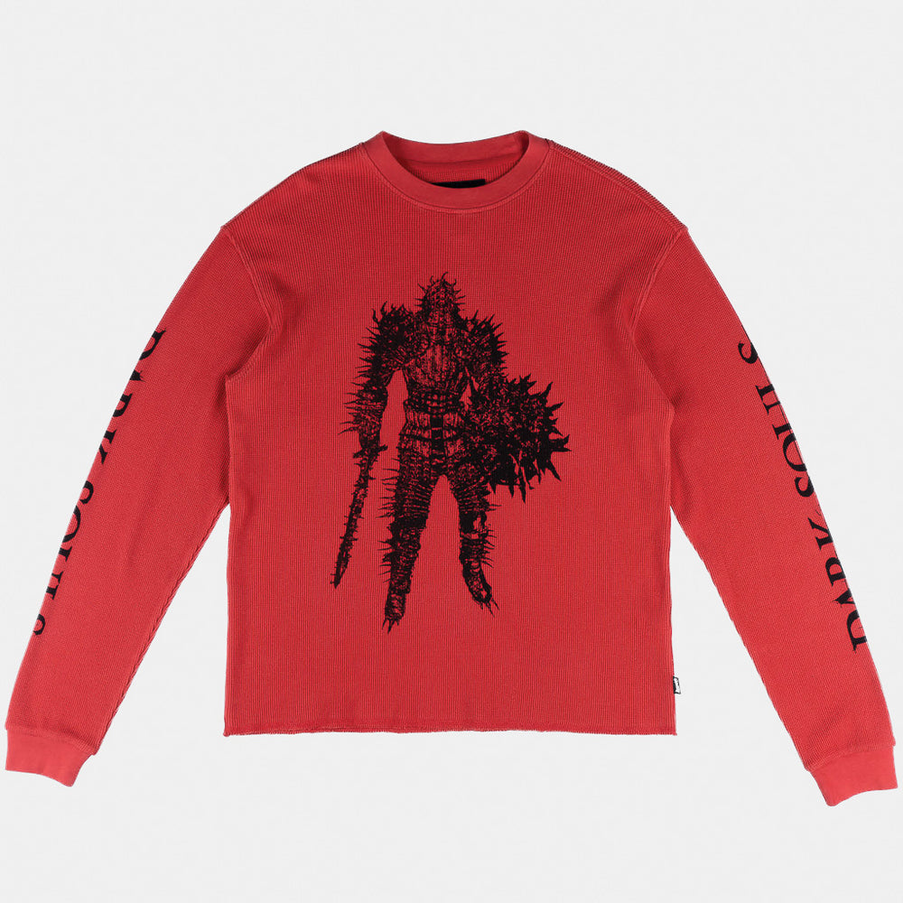 Welcome Skateboards Kirk Red Thermal Longsleeve Top 
