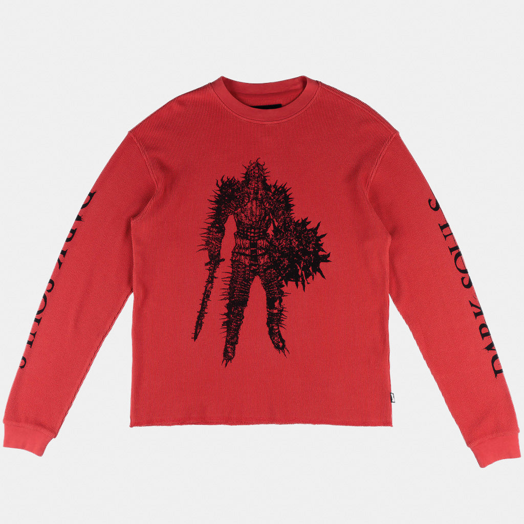Welcome Skateboards Kirk Red Thermal Longsleeve Top 
