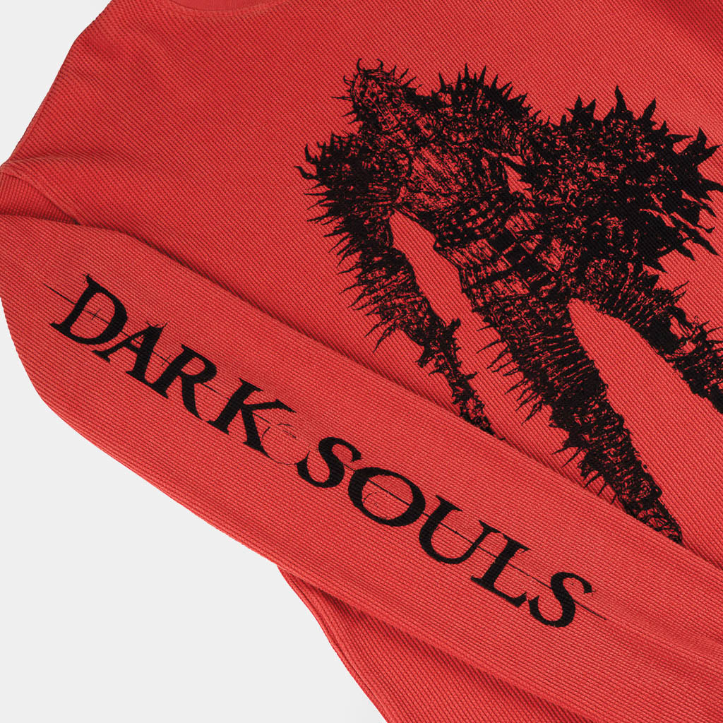Welcome Skateboards Kirk Red Thermal Longsleeve Top Graphic Prints