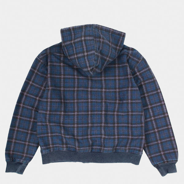 Yardsale - Anchor Lightweight Plaid Hooded Jacket - Blue