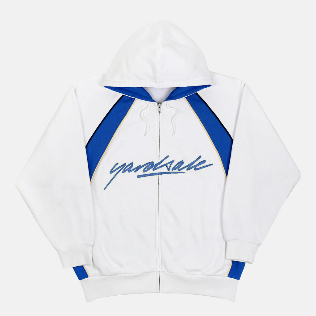 Yardsale - Bay Zip Hooded Sweatshirt - White / Blue