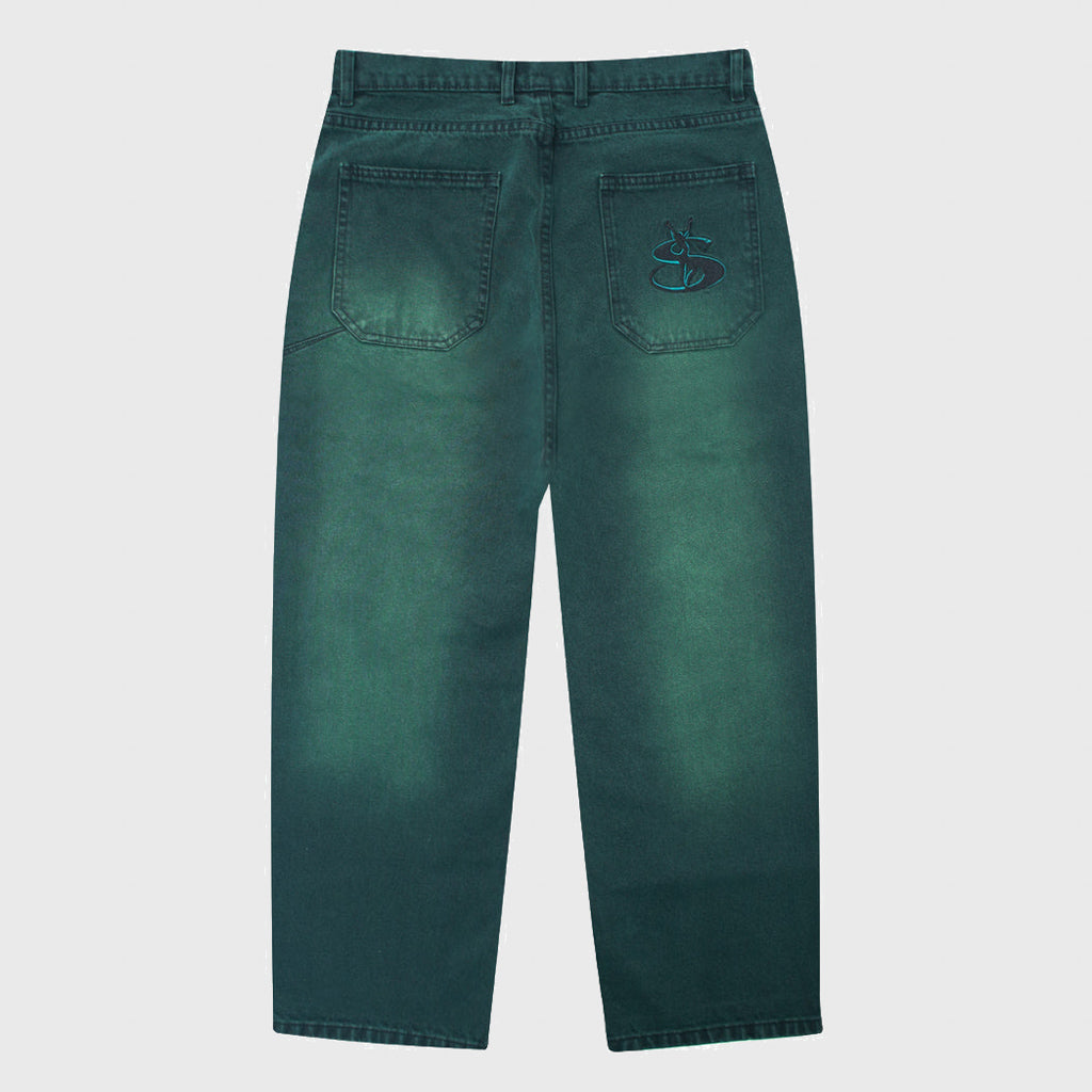 Yardsale Green Faded Phantasy Jeans