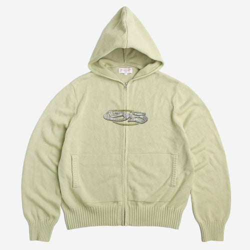Yardsale - Glitz Zip Hooded Knitwear - Lime