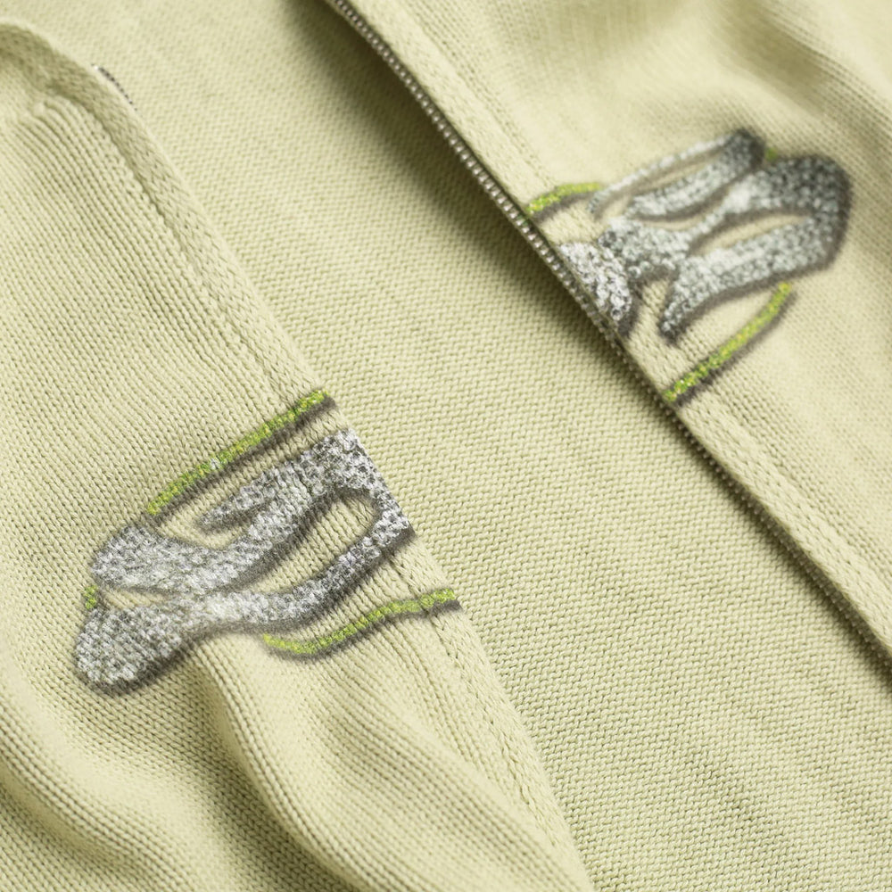 Yardsale Glitz Lime Zip Hooded Knitwear