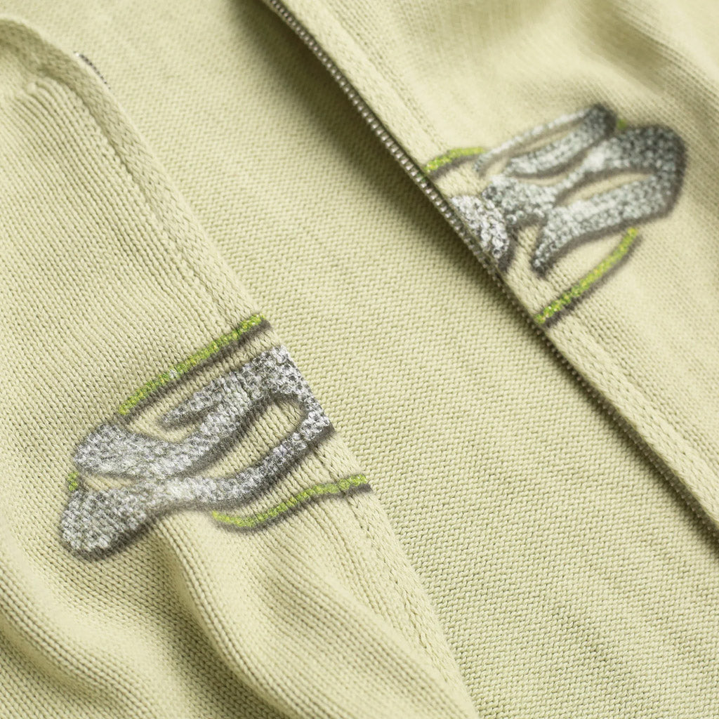 Yardsale Glitz Lime Zip Hooded Knitwear