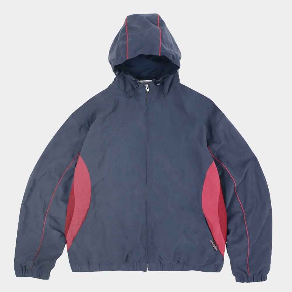 Back of Navy And Red Yardsale Luna Zip Hooded Tracksuit Top