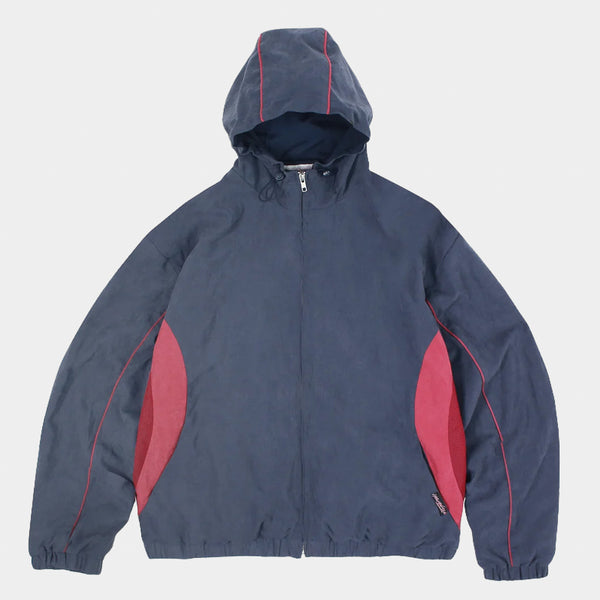 Yardsale - Luna Zip Hooded Tracksuit Top - Navy / Red