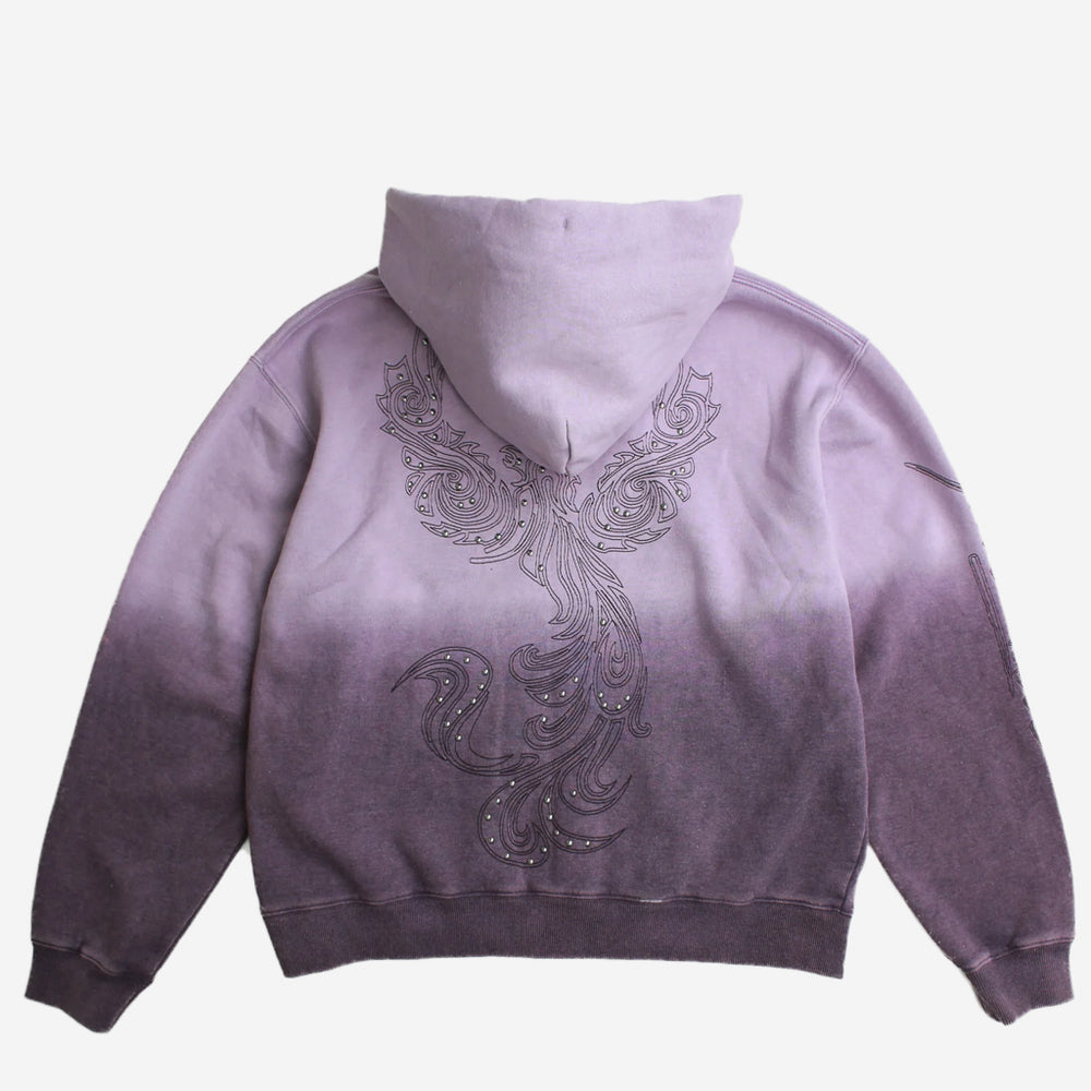 Yardsale Purple Ombre Zip Hooded Sweatshirt
