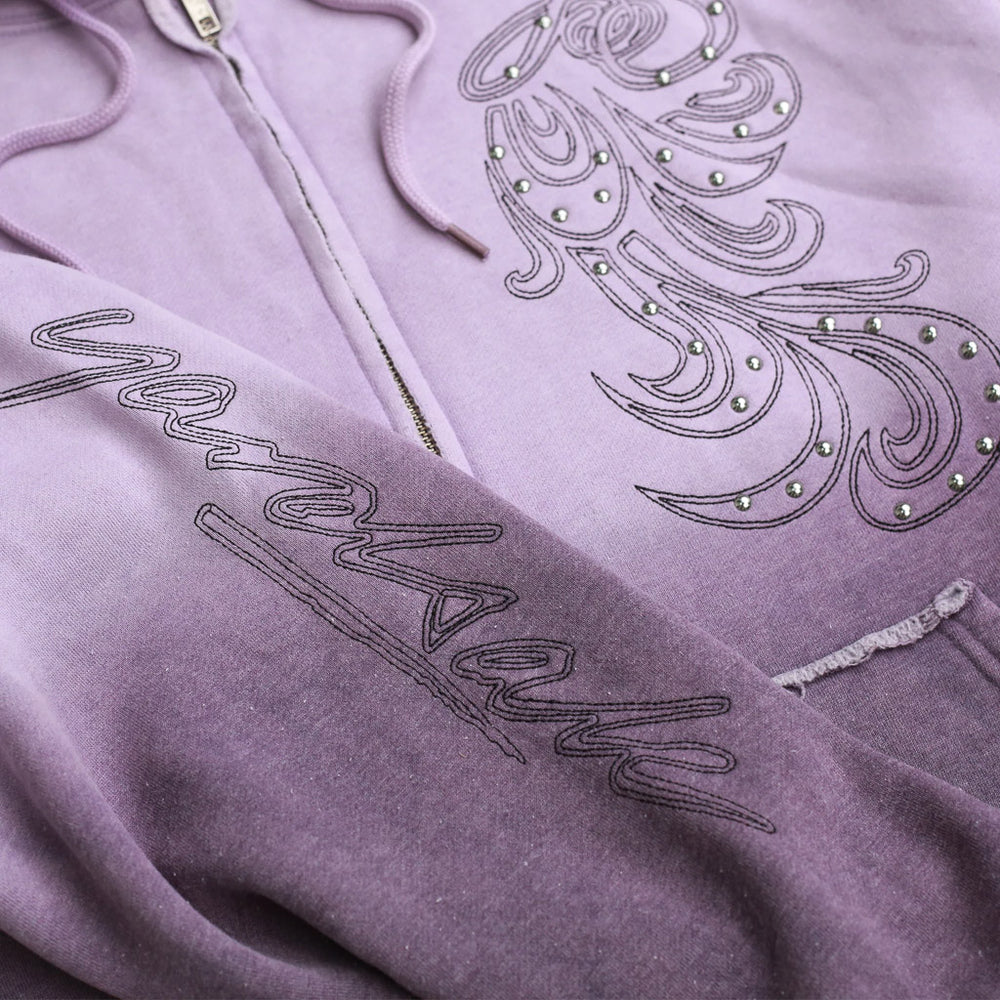 Yardsale Purple Ombre Zip Hooded Sweatshirt 
