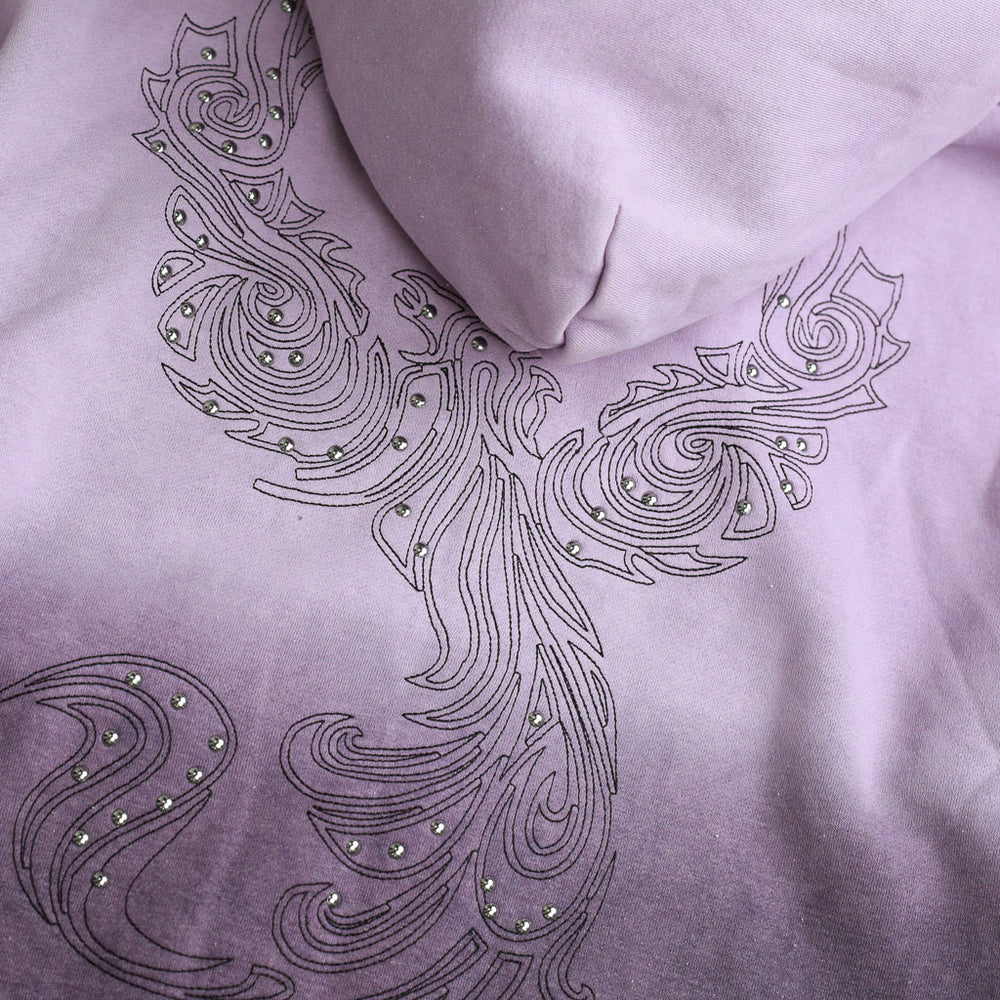 Yardsale Purple Ombre Zip Hooded Sweatshirt 