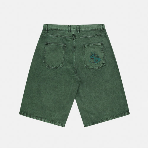 Yardsale - Phantasy Denim Shorts - Overdyed Forest