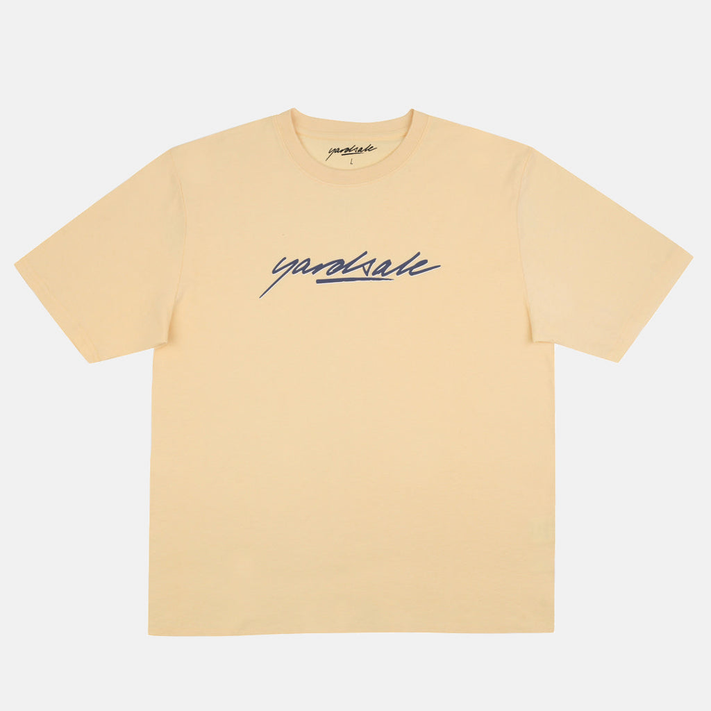 Yardsale - Script T-Shirt - Yellow | Welcome Skate Store