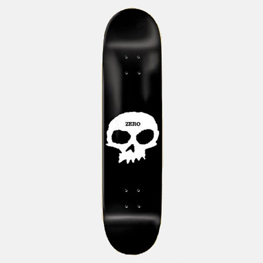 Zero Skateboards 8.0" Single Skull Black Skateboard Deck