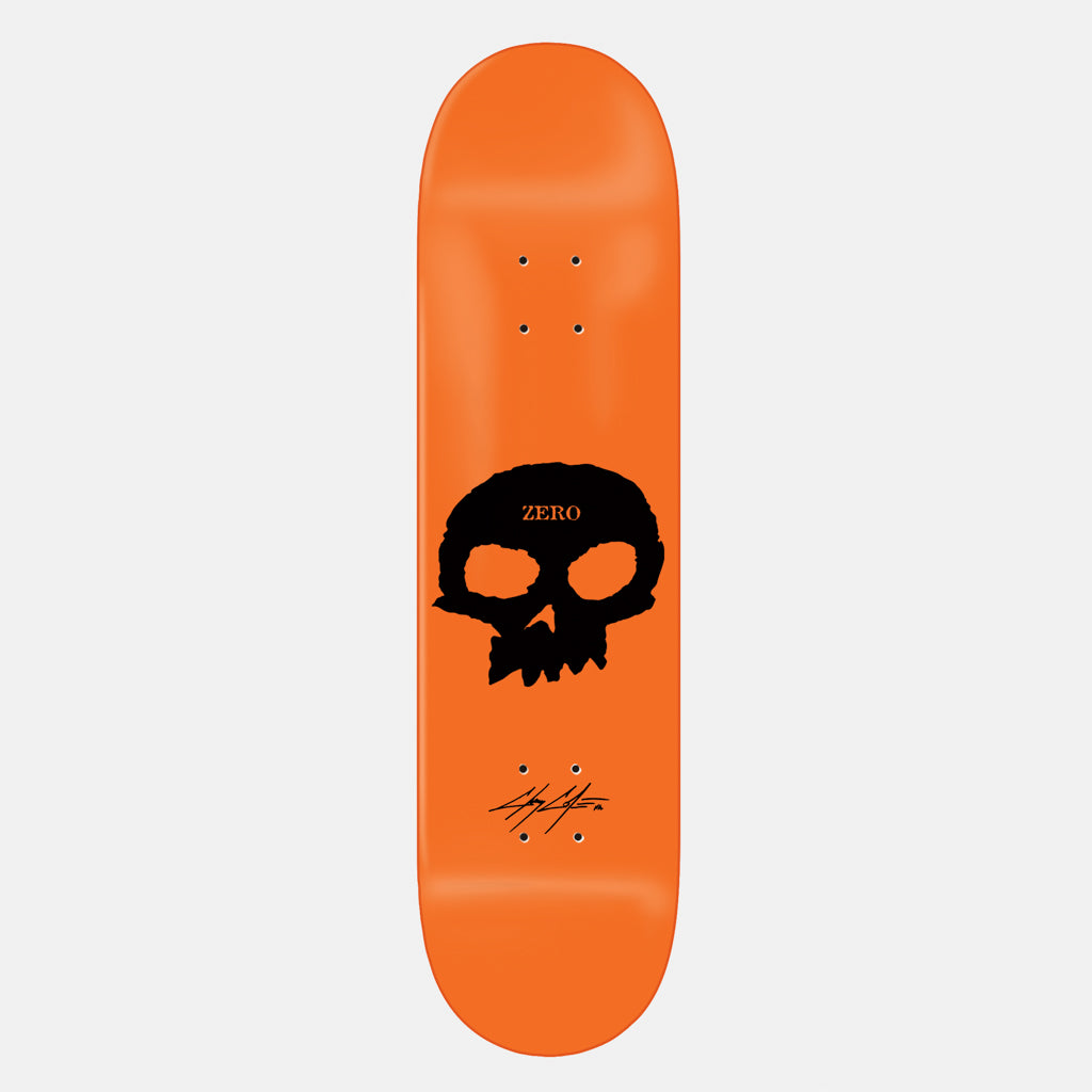 Zero Skateboards 8.5" Chris Cole Signature Orange Skull Skateboard Deck