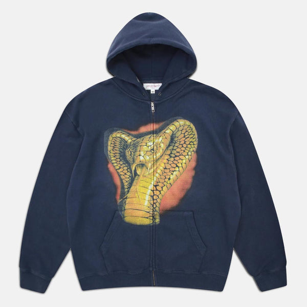 Yardsale - Kobra Zip Hooded Sweatshirt - Navy