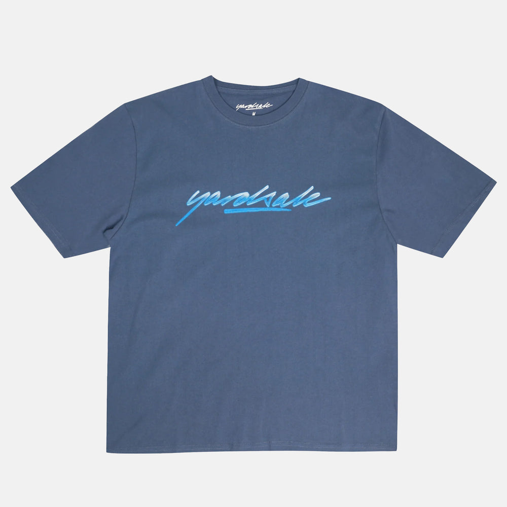 Yardsale - Washed Script T-Shirt - Blue