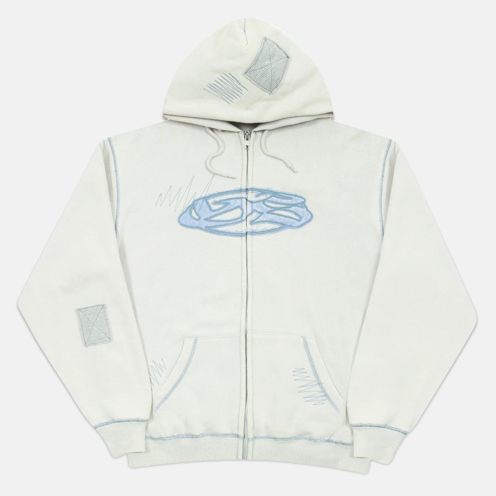 Yardsale - Seance Zip Hooded Sweatshirt - White