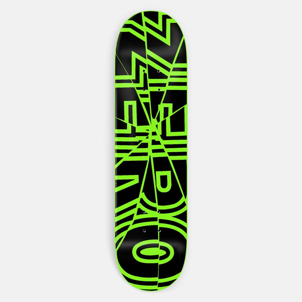 Zero Skateboards - 8.5" Shattered Bold Skateboard Deck - Dipped Neon Green