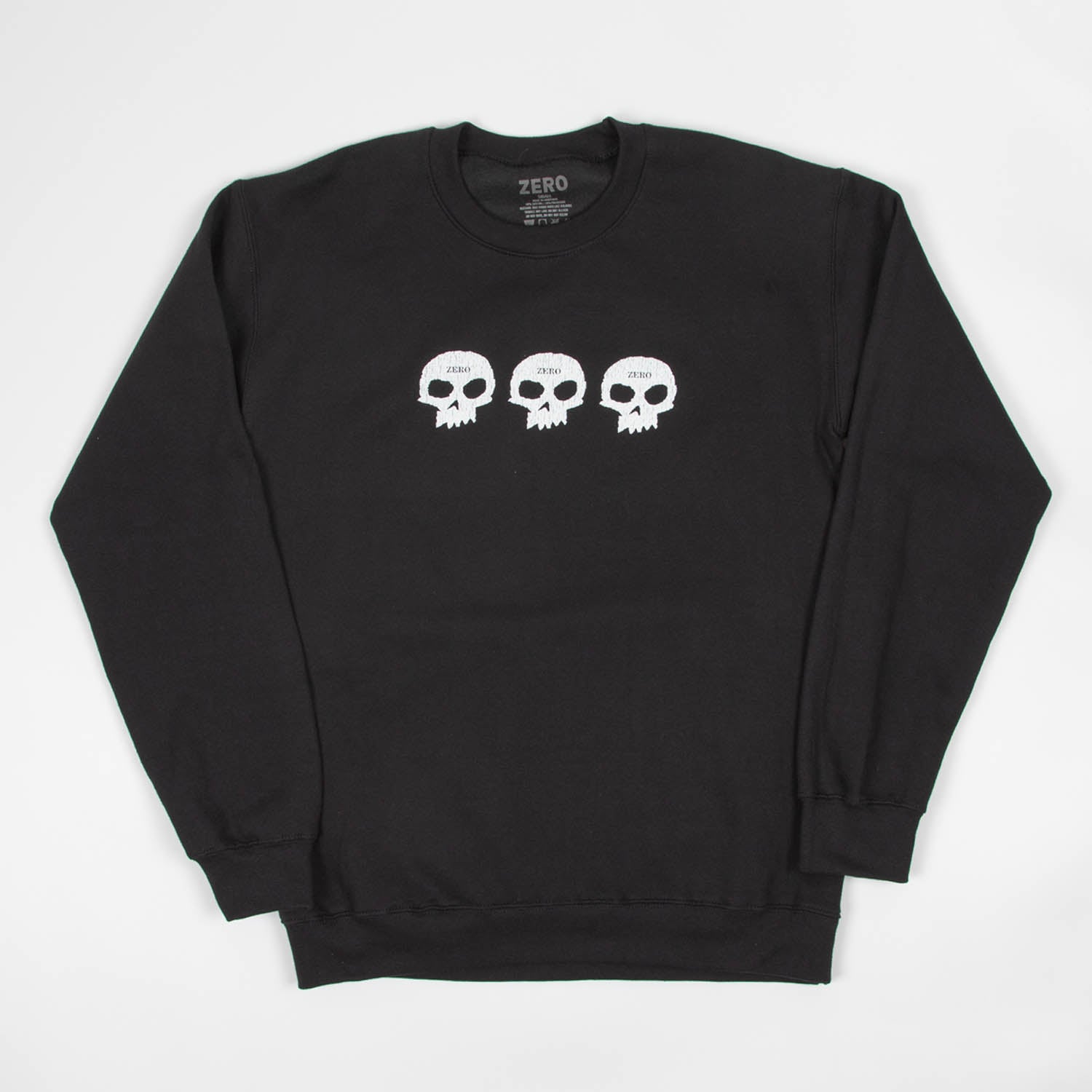 Zero Skateboards - Multiskull Crewneck Sweatshirt - Black