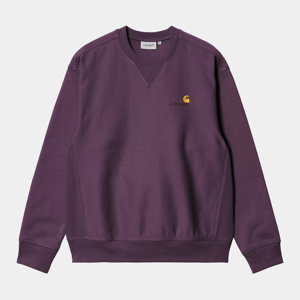 Carhartt WIP - American Script Pullover Hooded Sweatshirt - Huckleberry