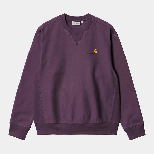 Carhartt WIP - American Script Pullover Hooded Sweatshirt - Huckleberry