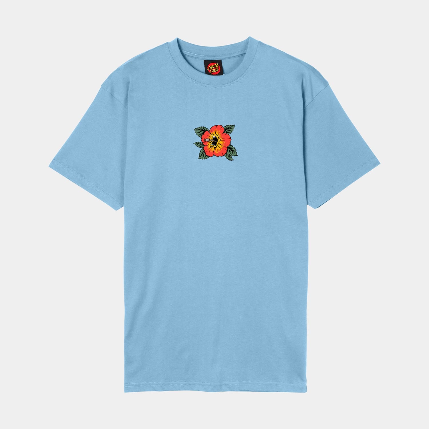 Santa Cruz - Screaming Hibiscus Front T-Shirt - Pacific Blue