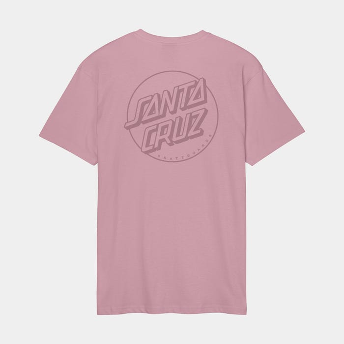 Santa Cruz - Tonal Opus Dot Stripe T-Shirt - Universal Pink