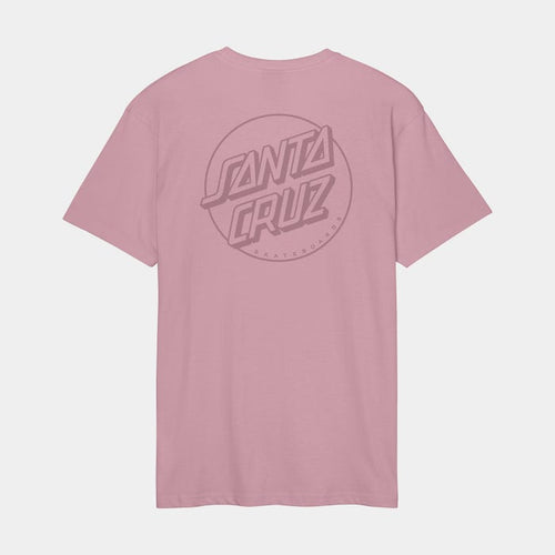 Santa Cruz - Tonal Opus Dot Stripe T-Shirt - Universal Pink