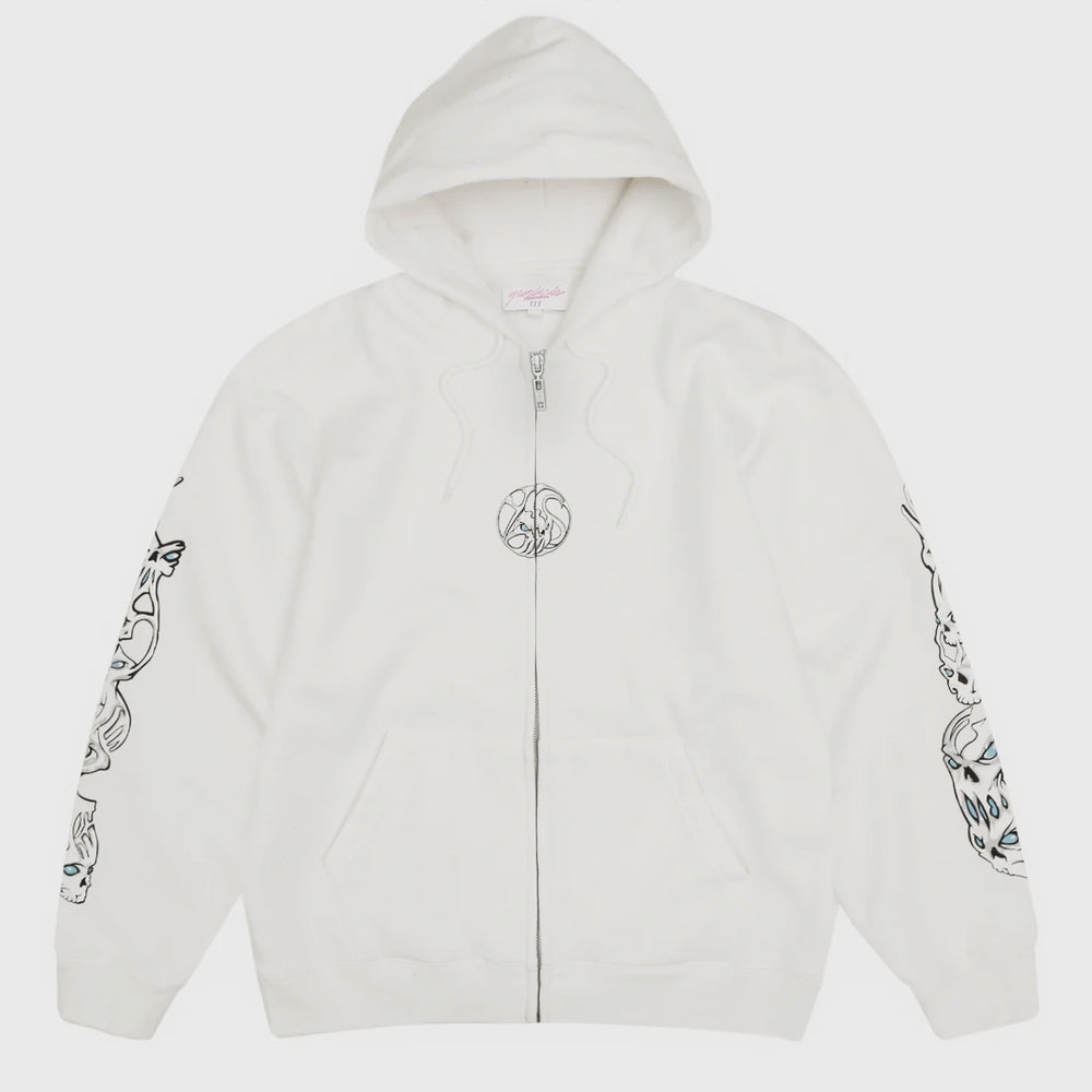Yardsale - Bullseye Zip Hooded Sweatshirt - White