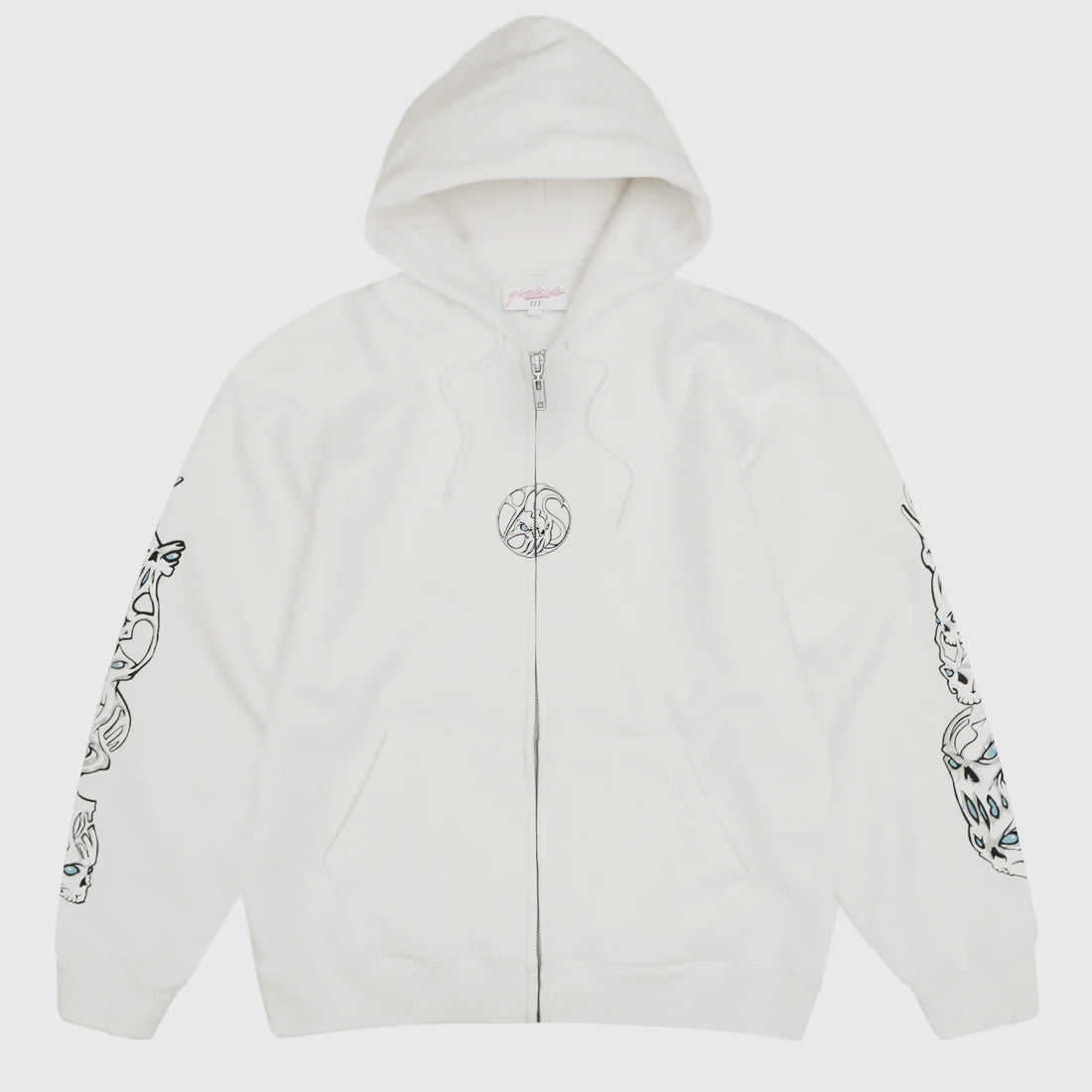 Yardsale - Bullseye Zip Hooded Sweatshirt - White