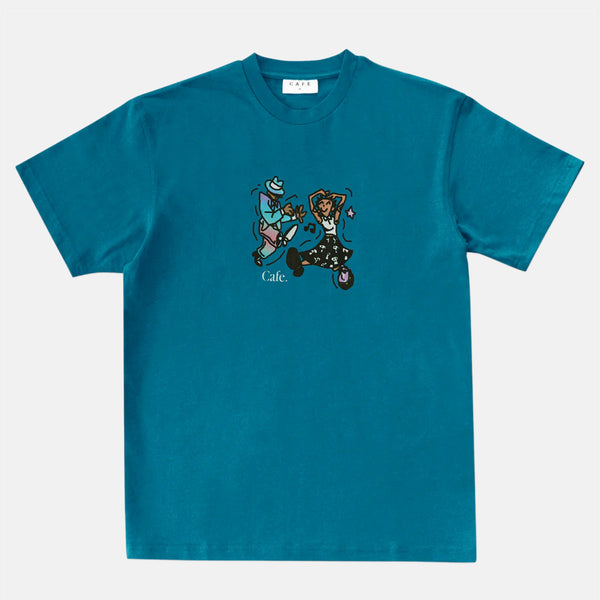 Skateboard Cafe - Dancing T-Shirt - Teal