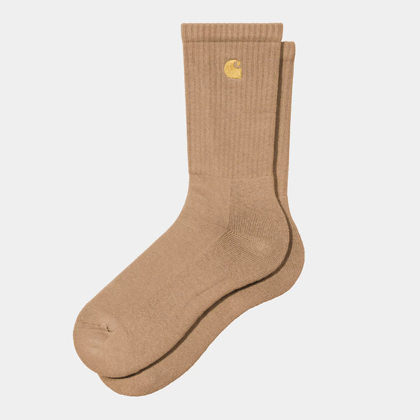 Carhartt WIP - Chase Socks - Dusty Hamilton Brown / Gold