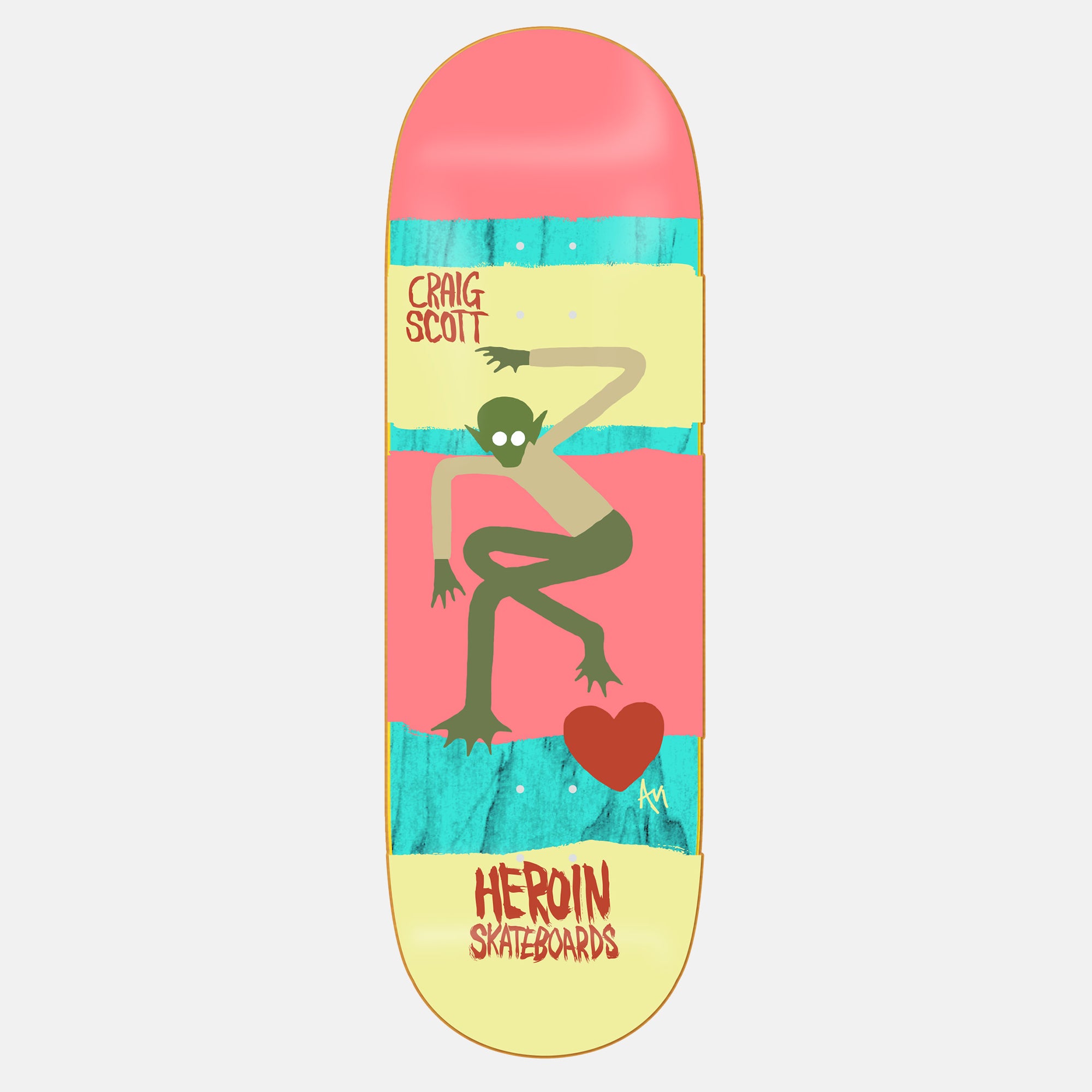Heroin Skateboards - 10.0" Craig Questions Papillon Skateboard Deck