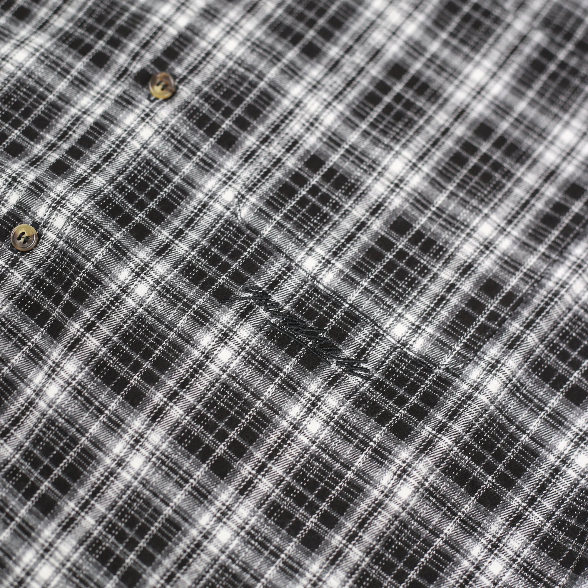 Yardsale - Faded Plaid Shirt - Black