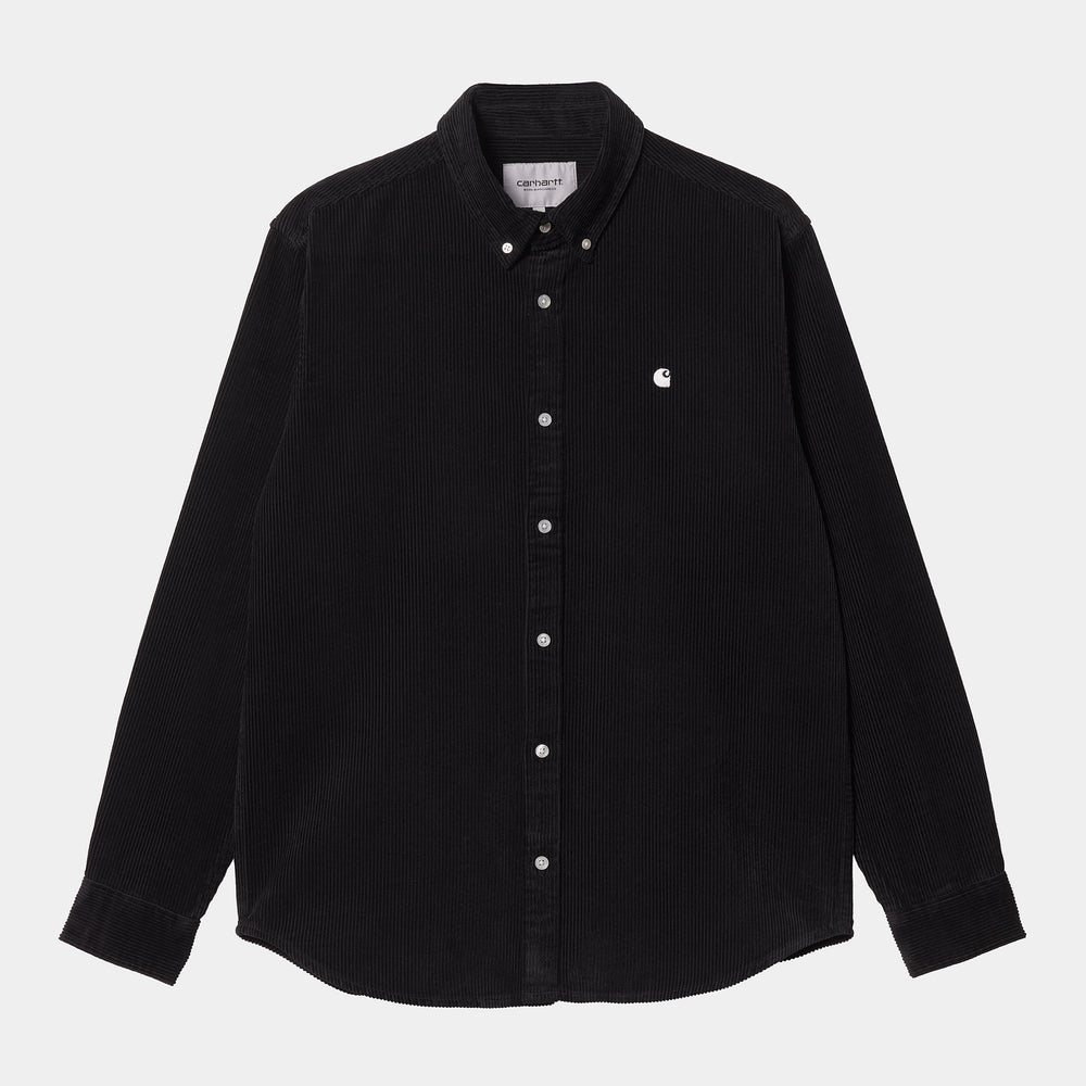 Carhartt WIP - Madison Corduroy Longsleeve Shirt - Black / Wax