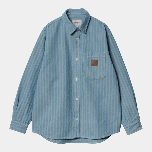 Carhartt WIP - Menard Herringbone Denim Shirt Jacket - Blue Denim (Rinsed)