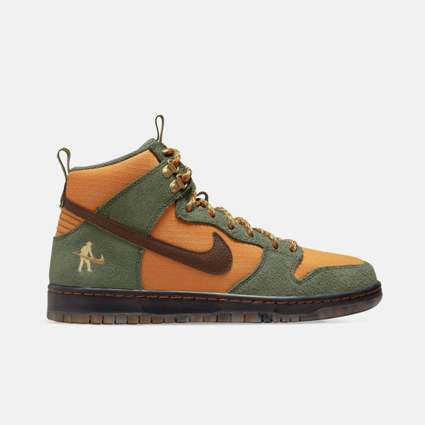 Nike SB - Pass Port Dunk High Pro Shoes - Carbon Green / Cider / Wheat / Gold