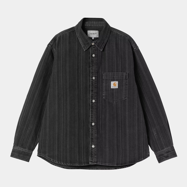 Carhartt WIP - Rylan Shirt Jacket - Rylan Stripe / Black Stone Wash