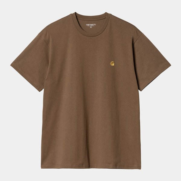 Carhartt WIP - Chase T-Shirt - Chocolate / Gold