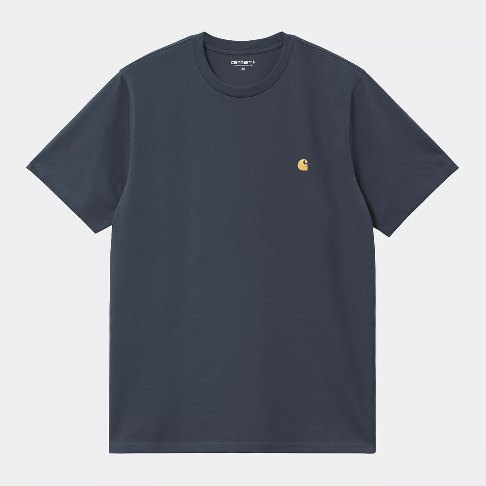 Carhartt WIP - Chase T-Shirt - Dusky Blue / Gold