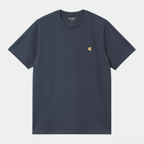 Carhartt WIP - Chase T-Shirt - Dusky Blue / Gold