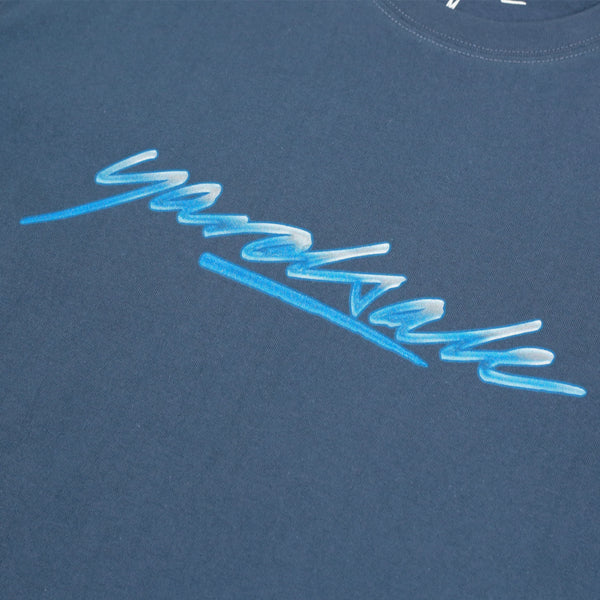 Yardsale - Washed Script T-Shirt - Blue
