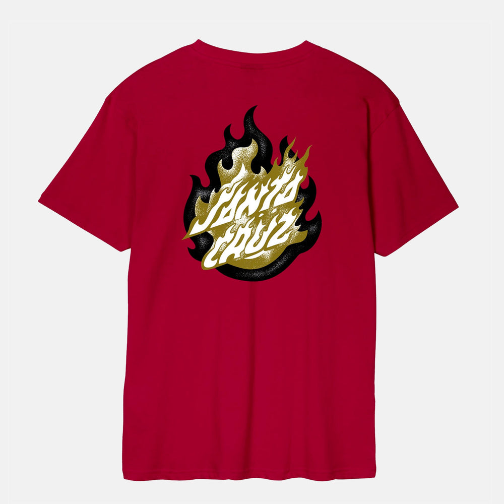 Santa Cruz - Ultimate Flame Dot T-Shirt - Blood